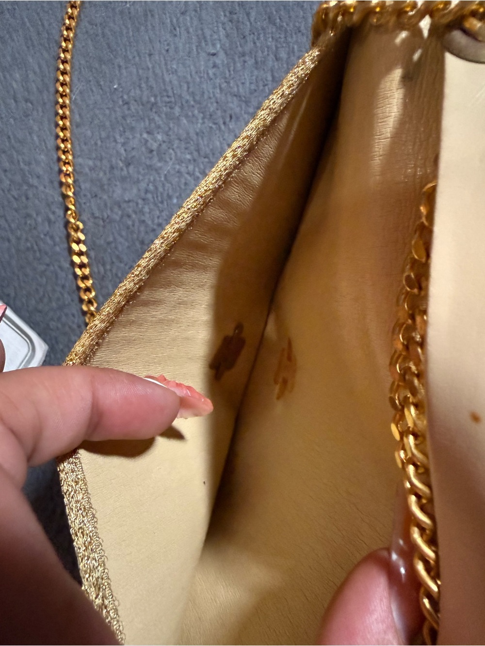 Dior Gold Lurex Metallic Trotter Monogram Chain Shoulder Bag - Picture 8 of 8